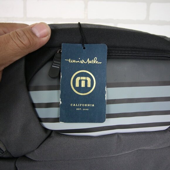 Travis Mathew Nelson Insulated Cooler Bag Backpack 1ML157 Grey New W Tag - Picture 4 of 11